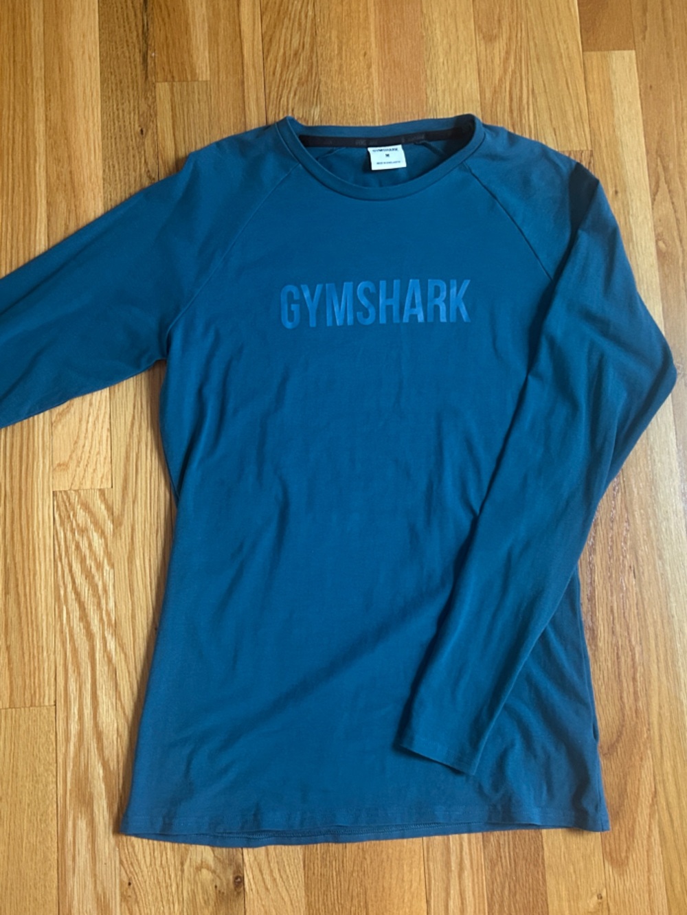 Gymshark Long Sleeve Tee in Teal Blue